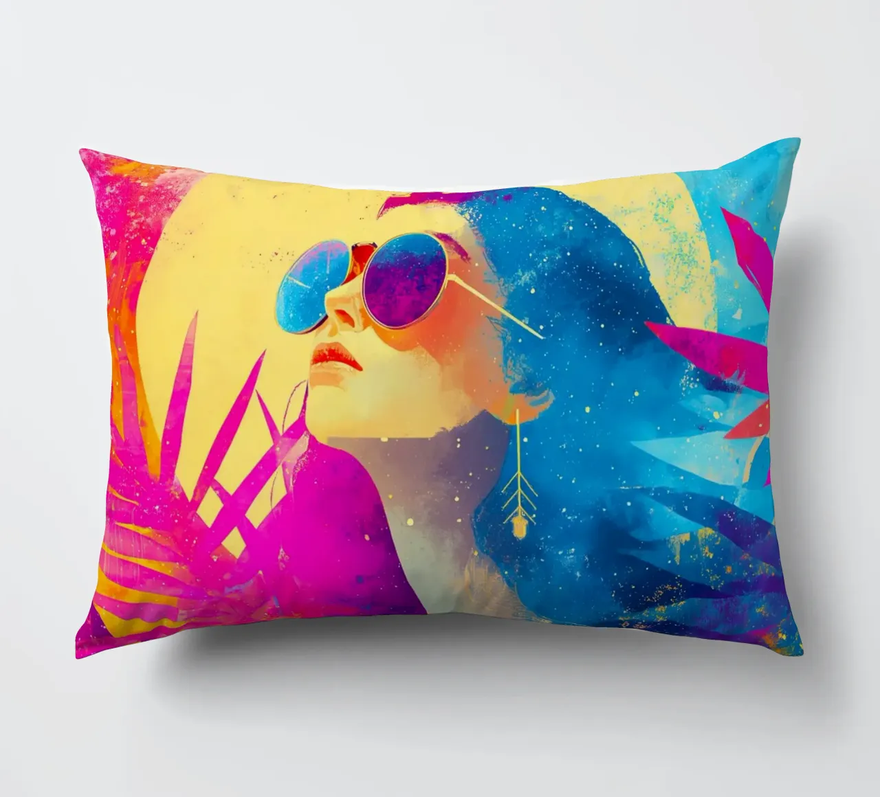 Summer chillout decorative cushion by Justyna Jaszke JBJart