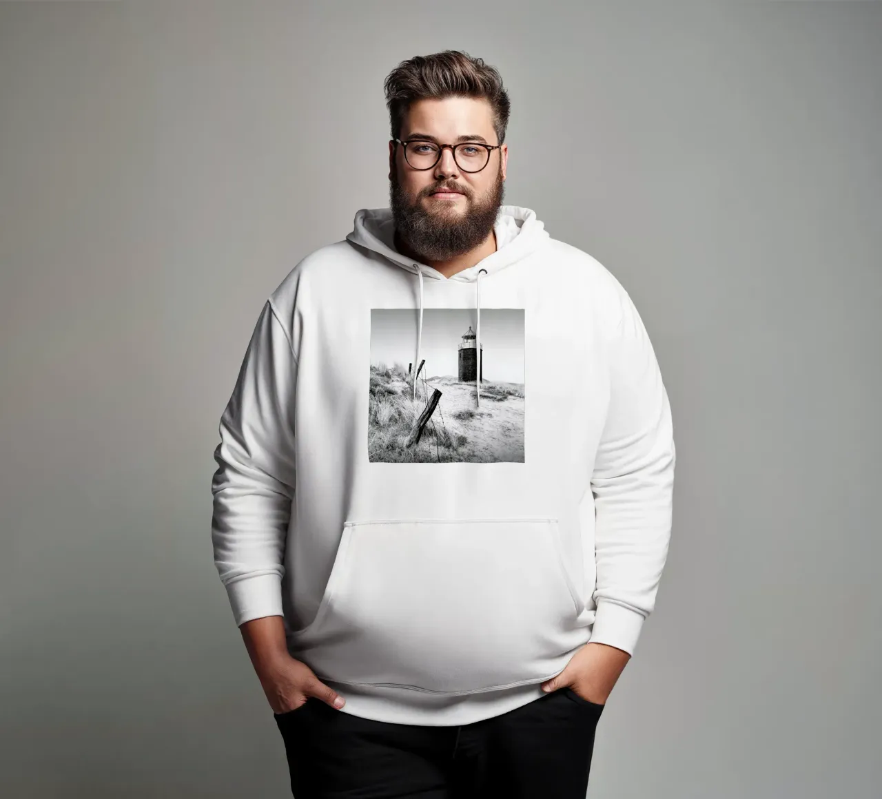 Quermarkenfeuer Sylt felpa con cappuccio da Håggard Photography | Ronny Behnert