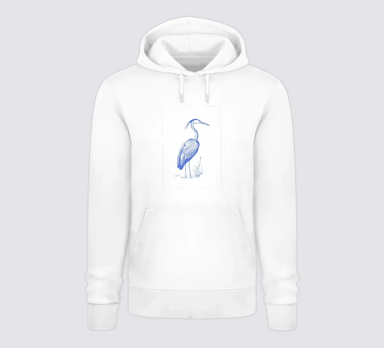 Serene Blue Heron - Coastal Bird Line Art Print hoodie by NorwesClub