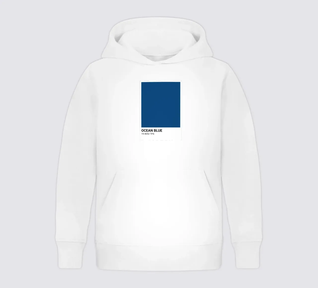 Classic Ocean Blue - Pantone Color Aesthetic Print kids hoodie by NorwesClub