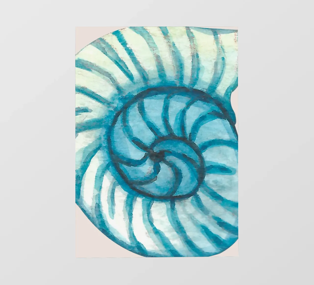 Abstract Nautilus Shell - Coastal Watercolor Spiral pvc cover by NorwesClub
