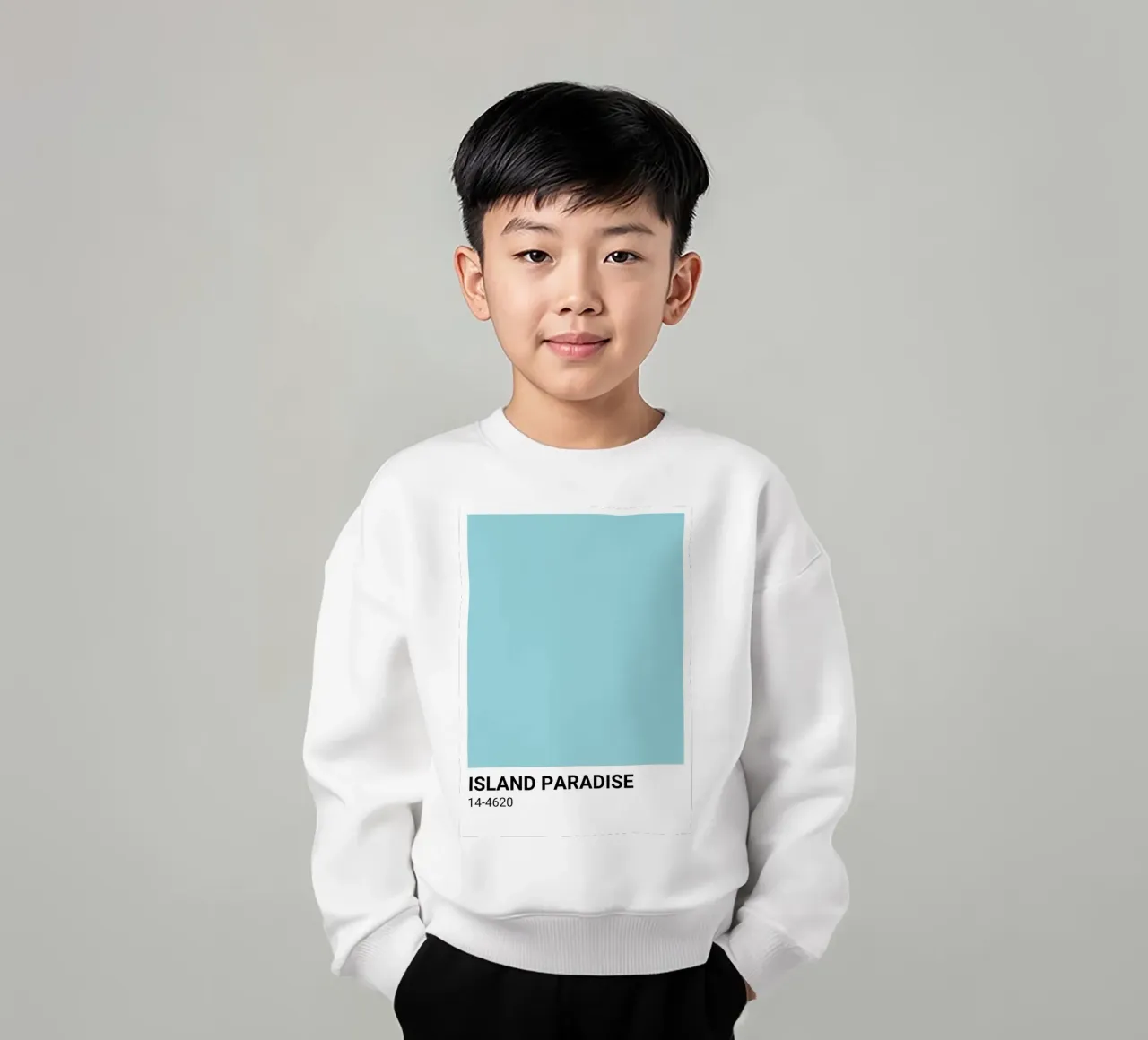Island Paradise - Pantone Color Aesthetic Print sudadera para niño de NorwesClub