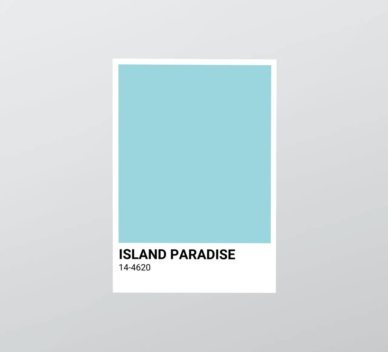 Eilandparadijs - Pantone kleurenesthetische print sticker van NorwesClub