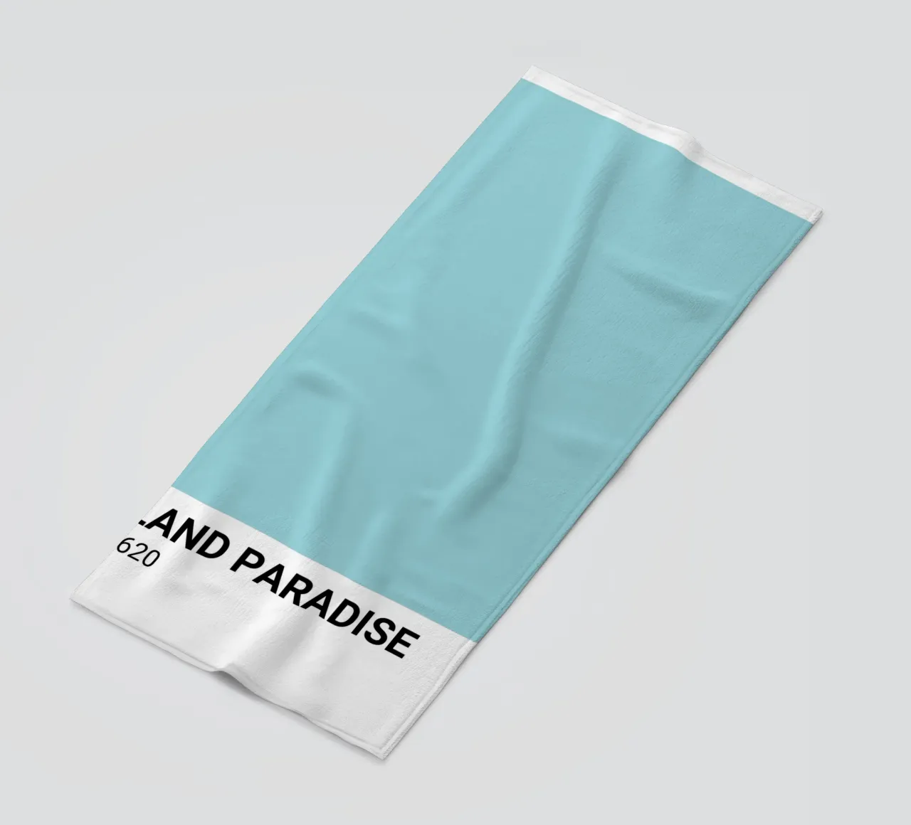 Island Paradise - Pantone Color Aesthetic Print beach towel by NorwesClub