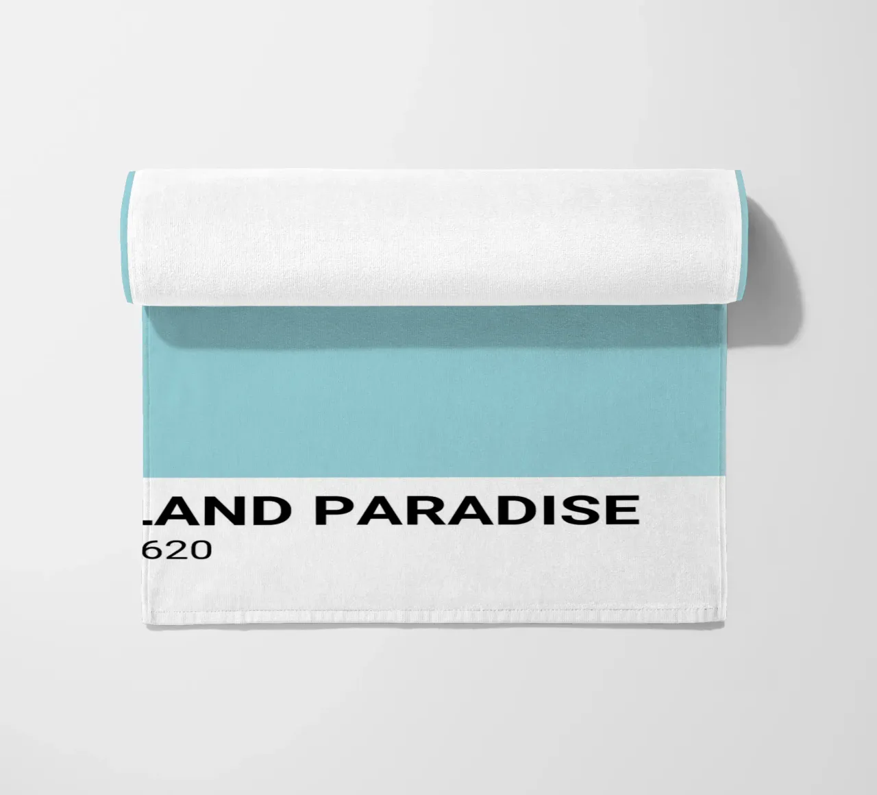Island Paradise - Pantone Color Aesthetic Print beach towel by NorwesClub