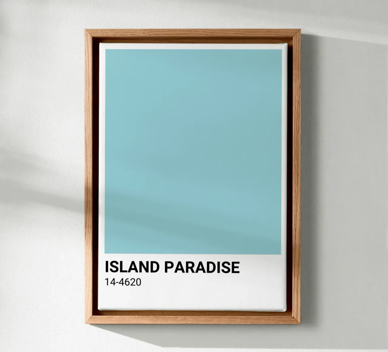 Island Paradise - Pantone Color Aesthetic Print canvas with Floater frame by NorwesClub