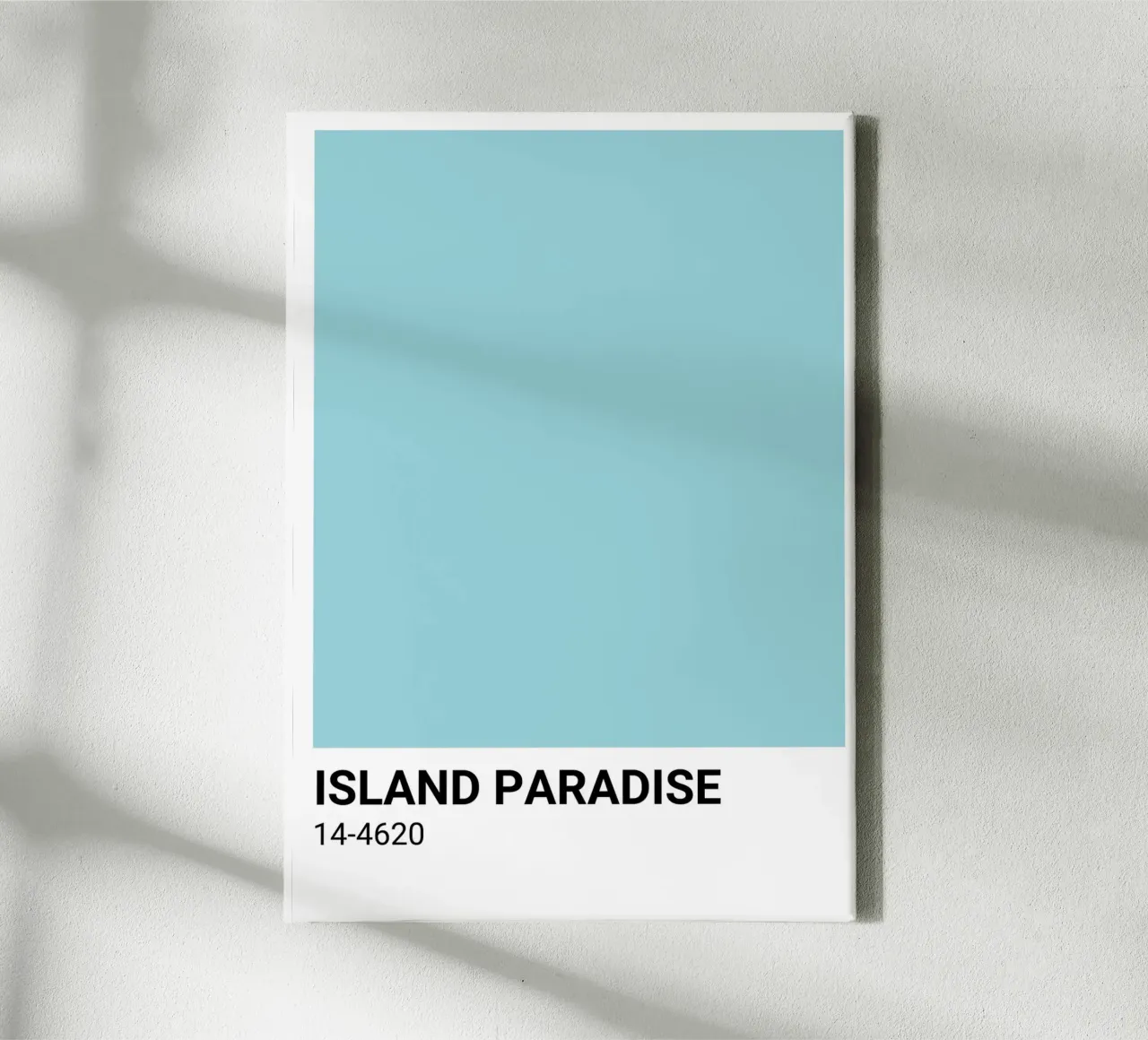 Island Paradise - Pantone Color Aesthetic Print canvas with Floater frame by NorwesClub