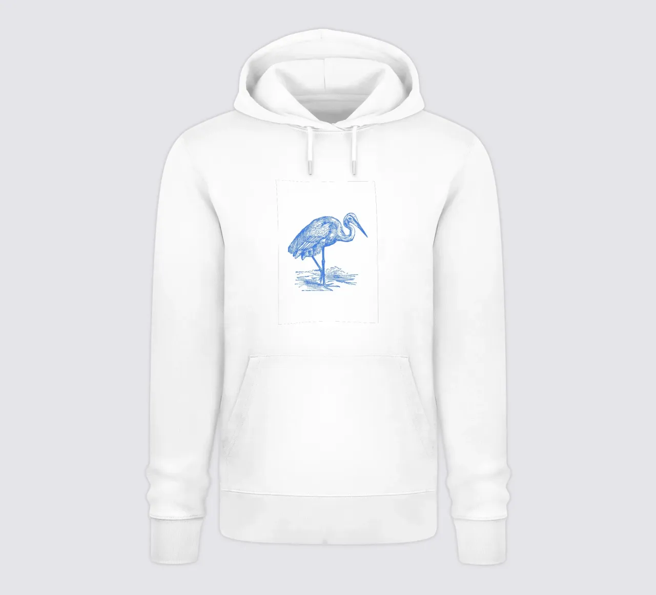 Grazioso airone azzurro - Acquaforte di uccelli costiera felpa con cappuccio da NorwesClub