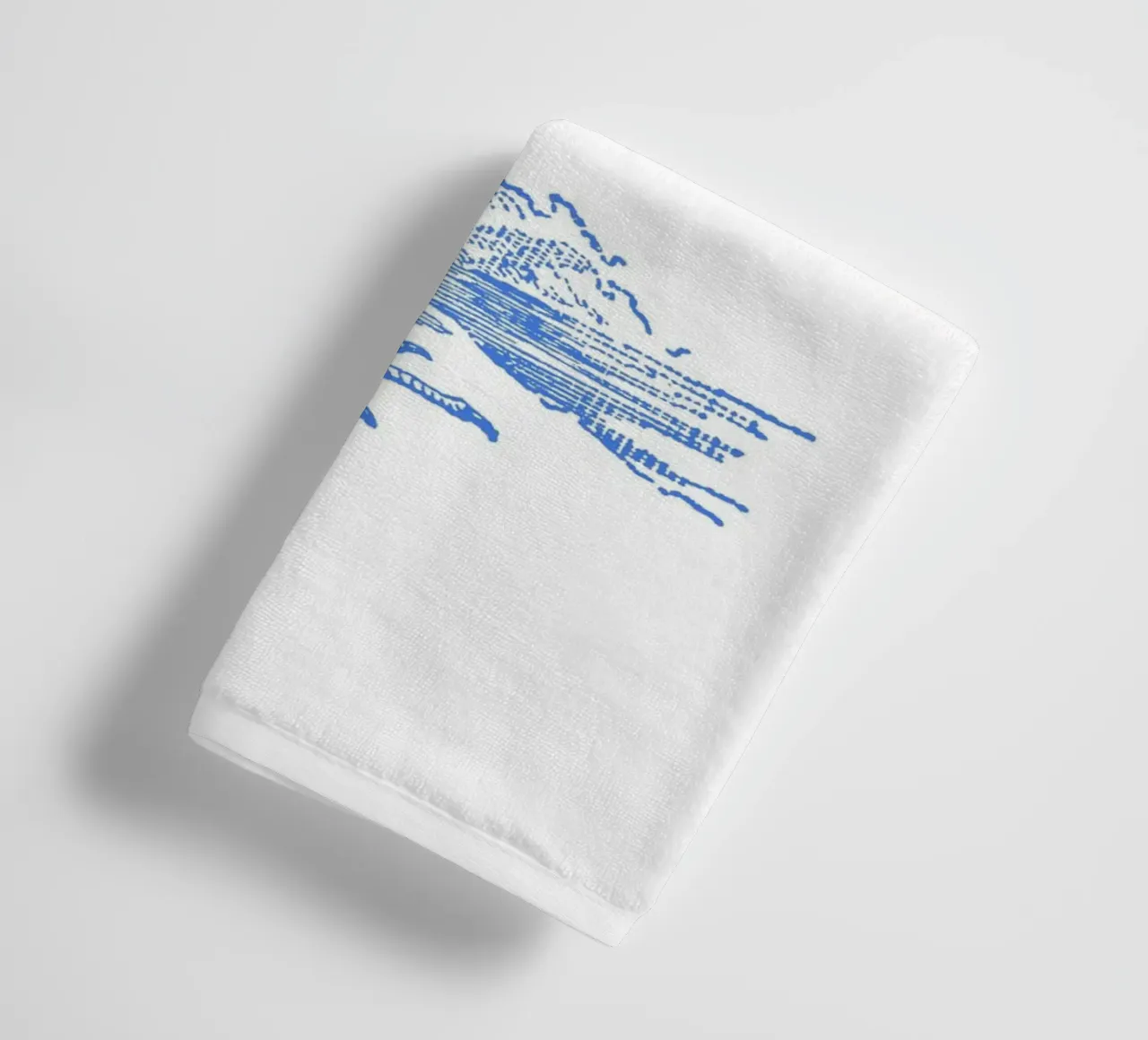 Grazioso airone azzurro - Acquaforte di uccelli costiera asciugamano da bagno da NorwesClub