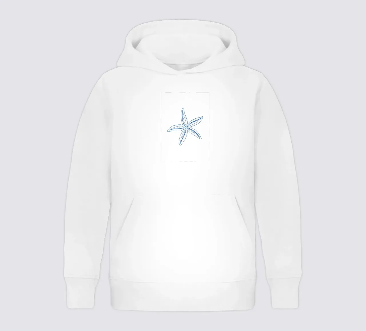 Küsten Seestern Radierung - Ozean Blau Marine Kunstdruck Kinder Hoodie von NorwesClub