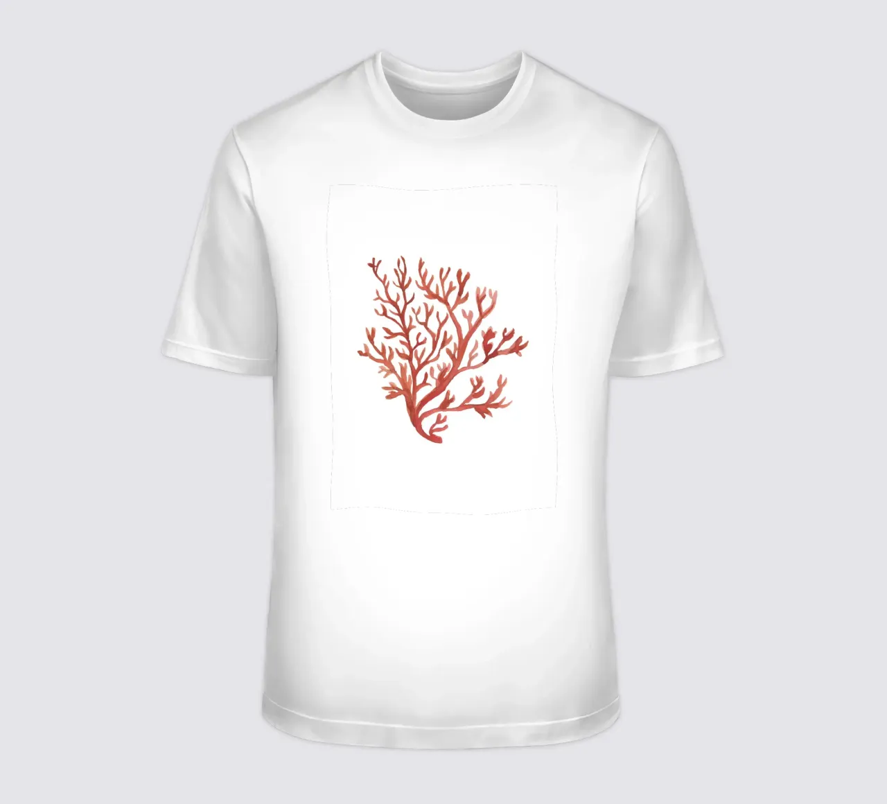 Corallo rosso rustico - Arte delle alghe acquerellate costiere t-shirt da NorwesClub