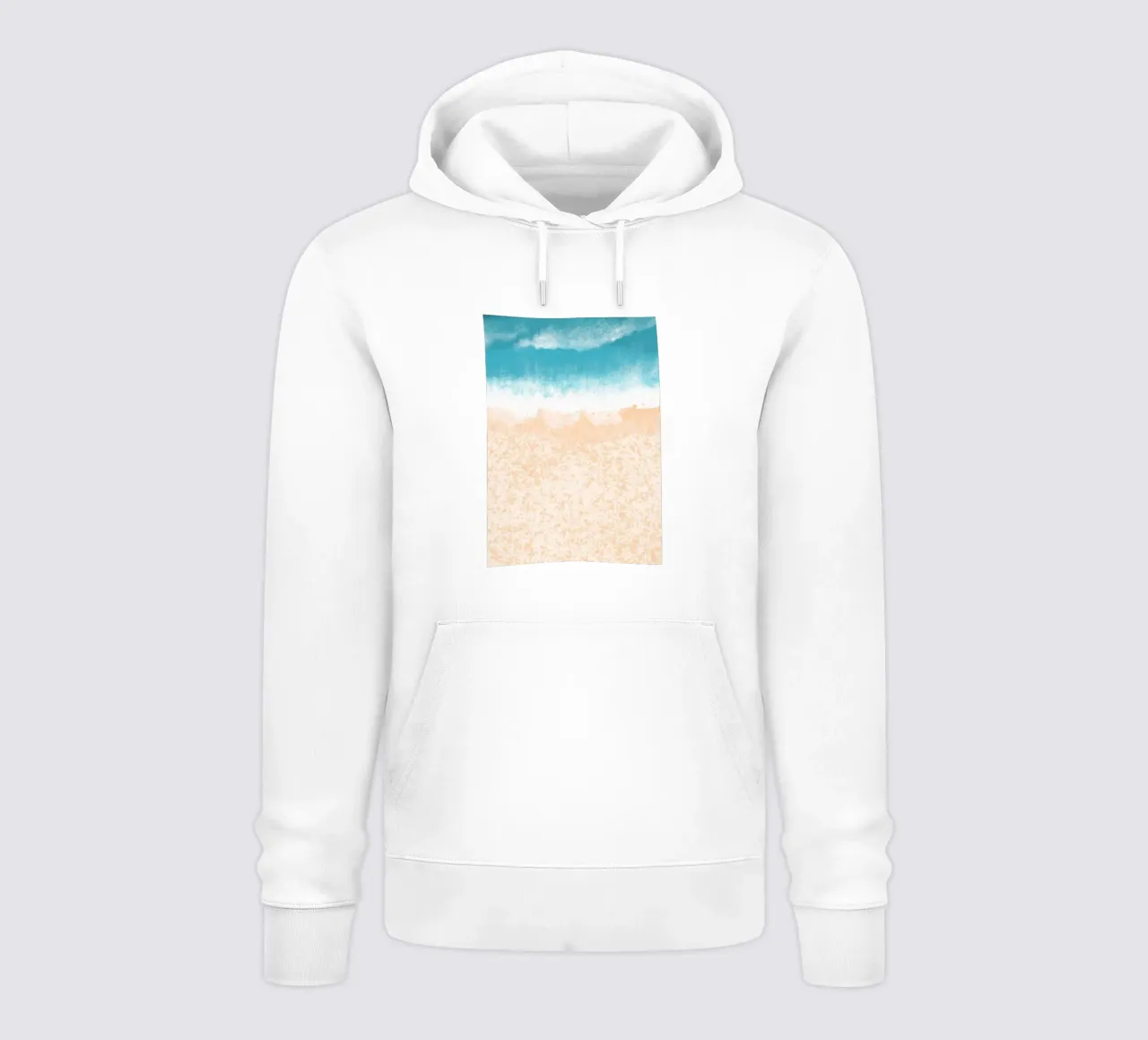 Coastal Horizon - Sabbia strutturata e onde dell'oceano felpa con cappuccio da NorwesClub
