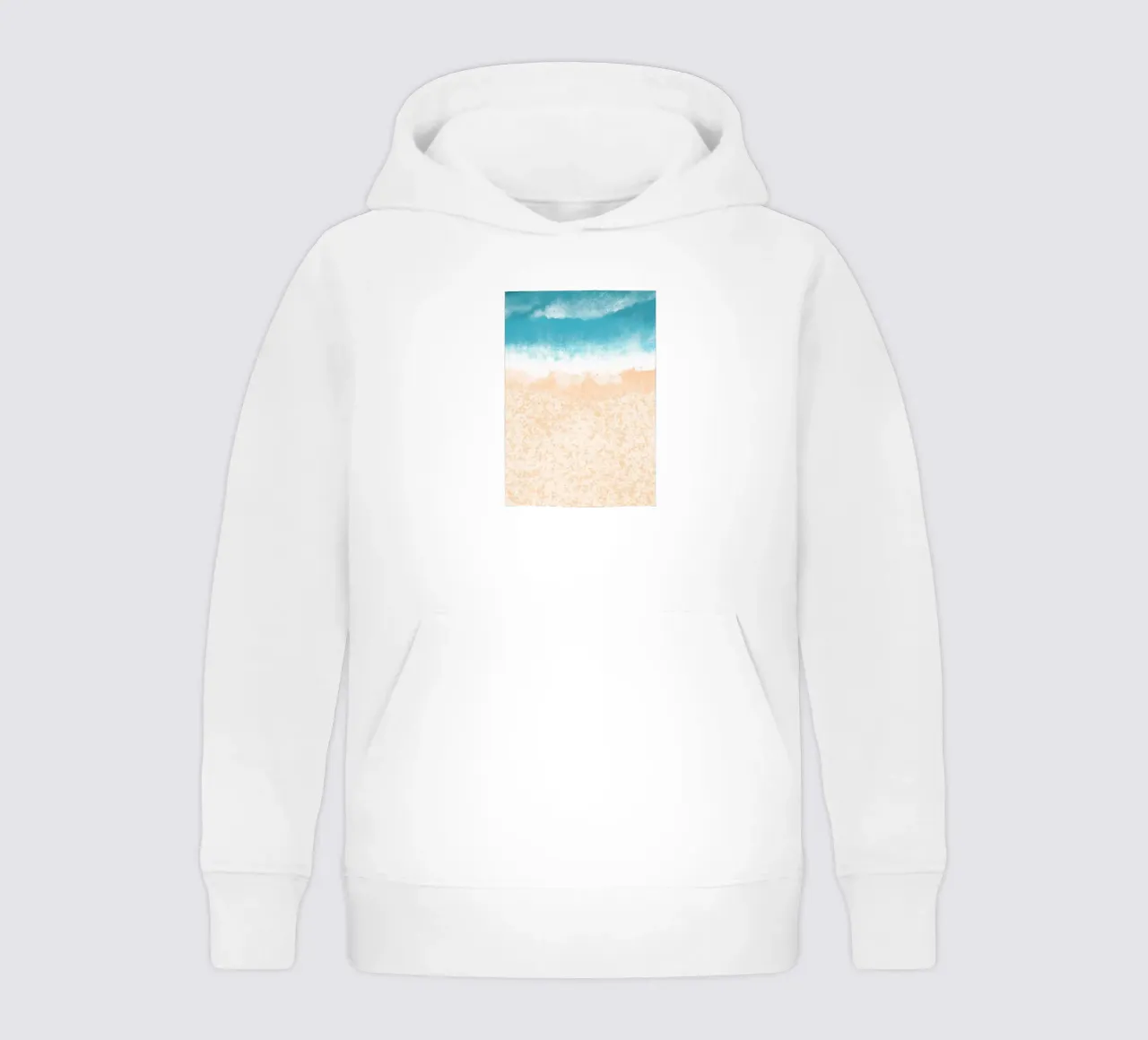 Coastal Horizon - Arena texturizada y olas del océano sudadera con capucha para niño de NorwesClub
