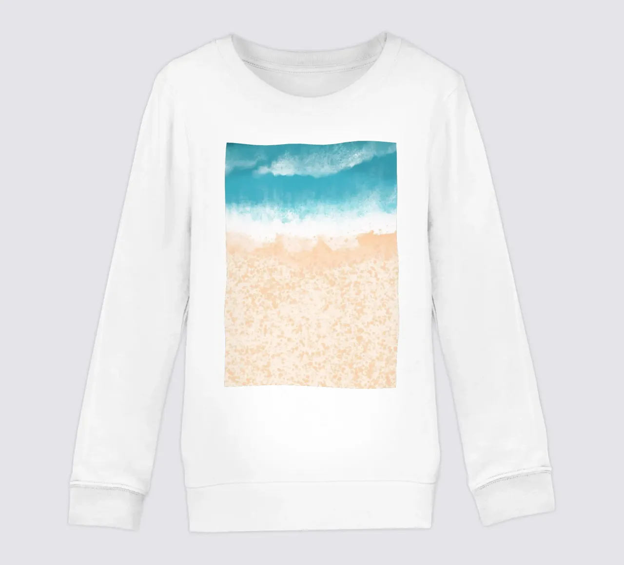 Coastal Horizon - Sabbia strutturata e onde dell'oceano felpa bambino da NorwesClub