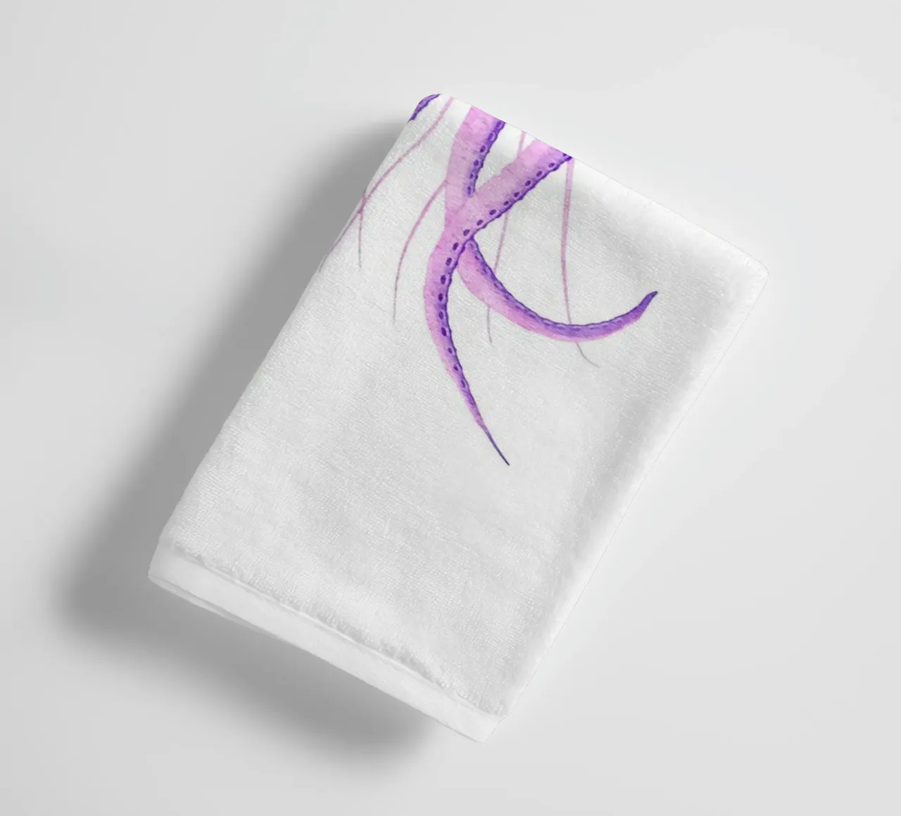 Vivid Purple Jellyfish - Watercolor Marine Life Art towel by NorwesClub