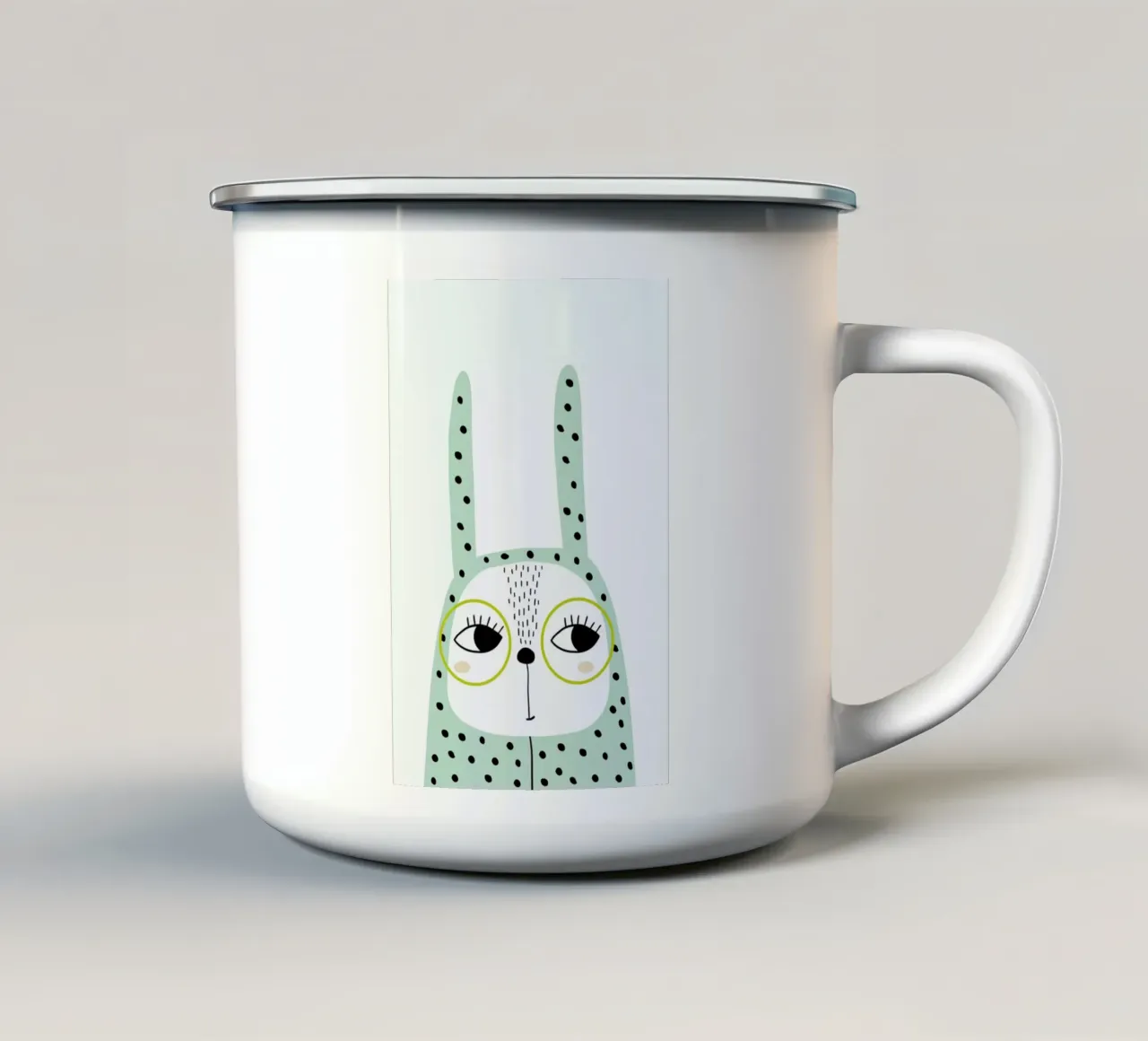 Bunny Onesie tazza in smalto da Little Flourishes