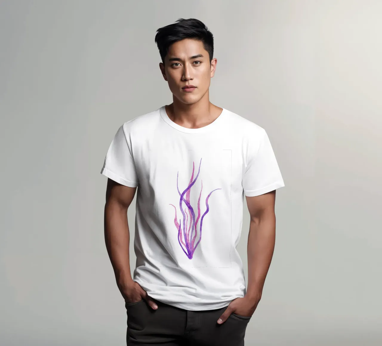 Alghe viola radiose - Flora marina acquerellata t-shirt da NorwesClub
