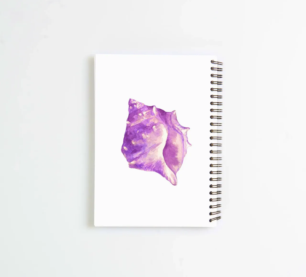 Coquillage violet royal - Aquarelle Coastal Artistry carnet à spirale de NorwesClub