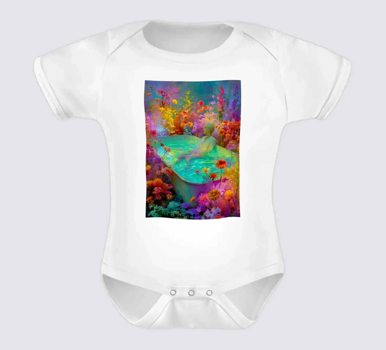 Summer bath short-sleeve baby romper by Justyna Jaszke JBJart