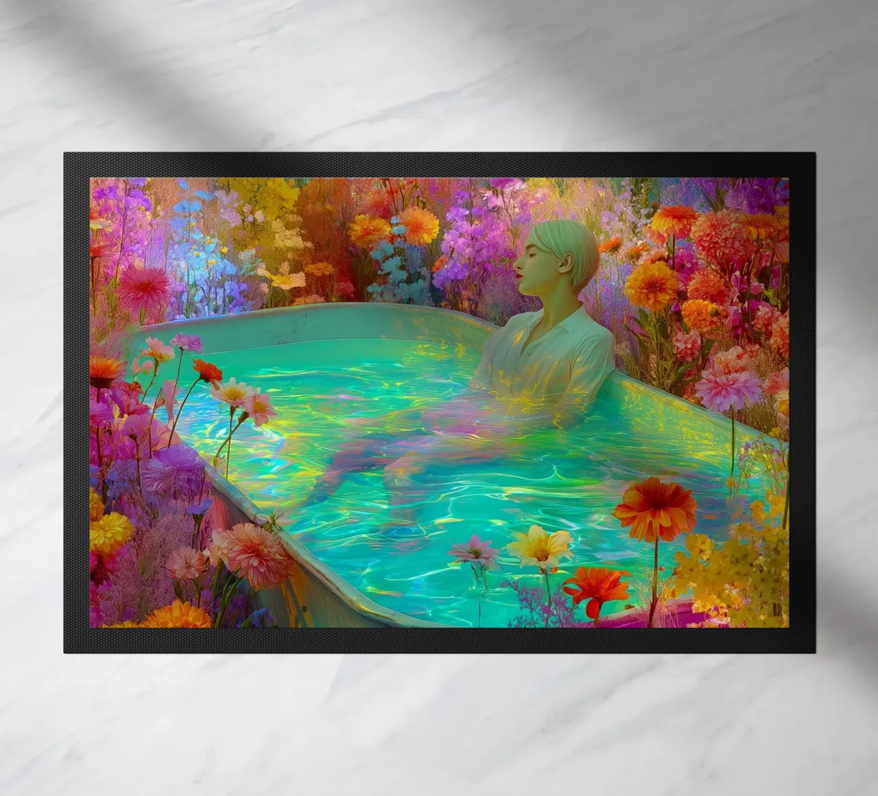 Summer bath doormat by Justyna Jaszke JBJart