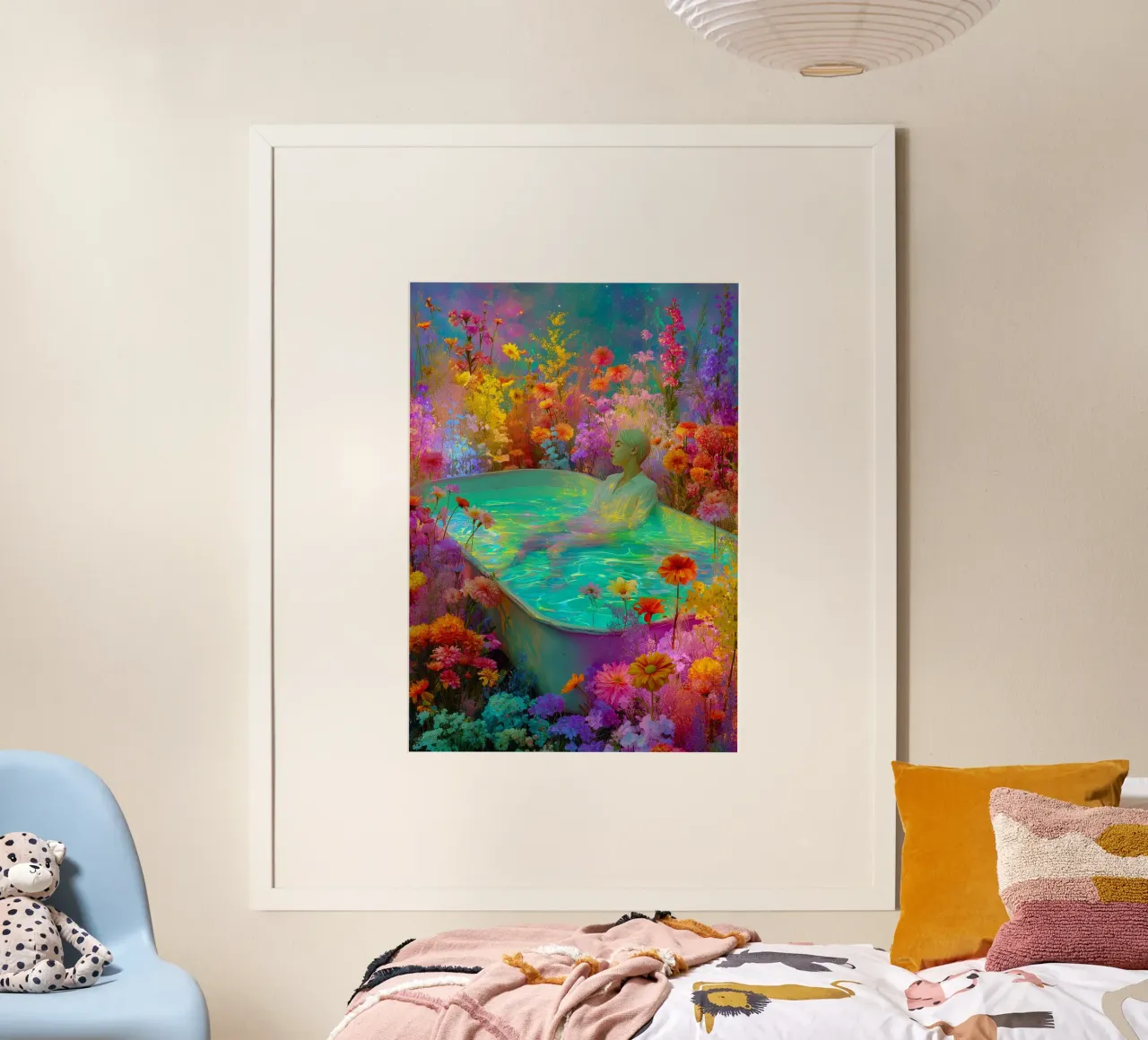 Summer bath poster by Justyna Jaszke JBJart