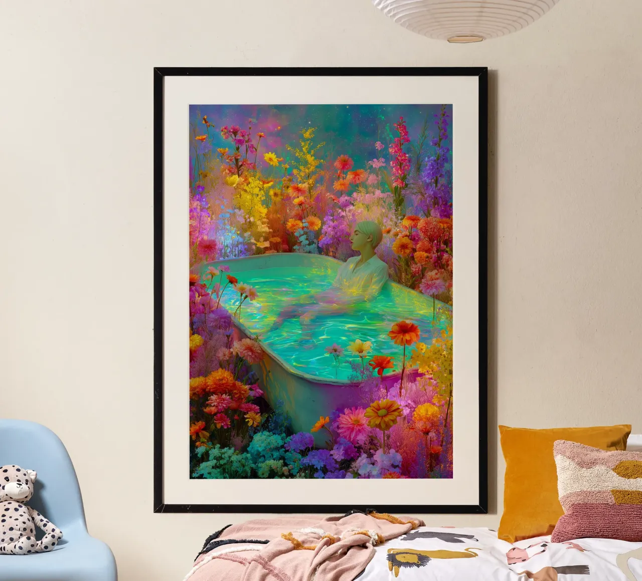 Summer bath poster by Justyna Jaszke JBJart