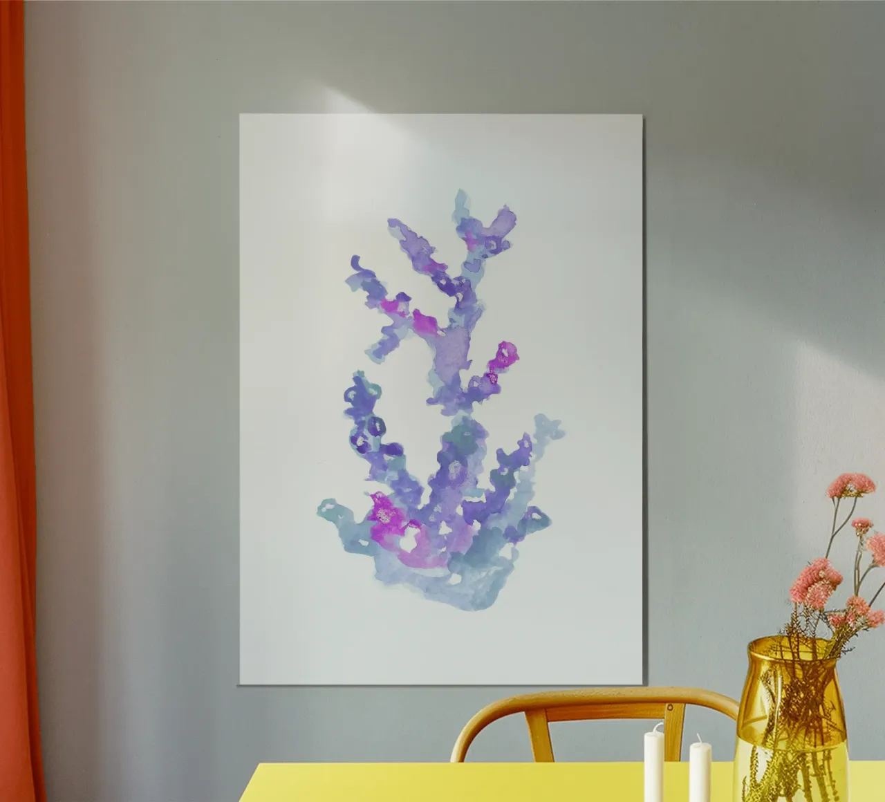 Amethist Koraaltak - Aquarel Marine Rif Kunst poster van NorwesClub