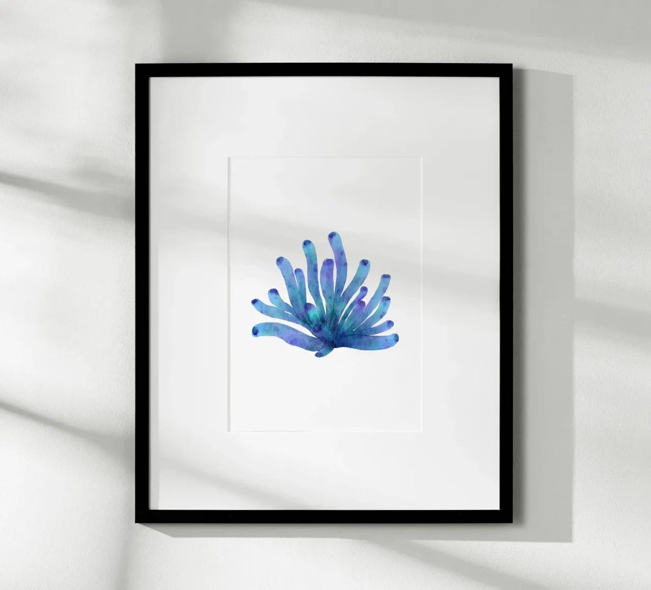 Alga Ocean Bloom - Flora marina acquerellata poster con telaio in plastica da NorwesClub