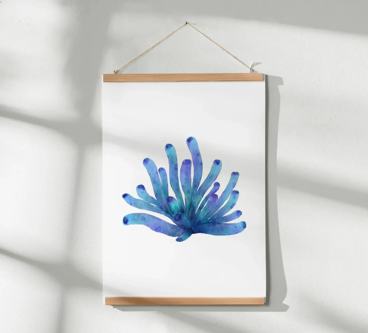 Alga Ocean Bloom - Flora marina acquerellata poster con telaio in plastica da NorwesClub