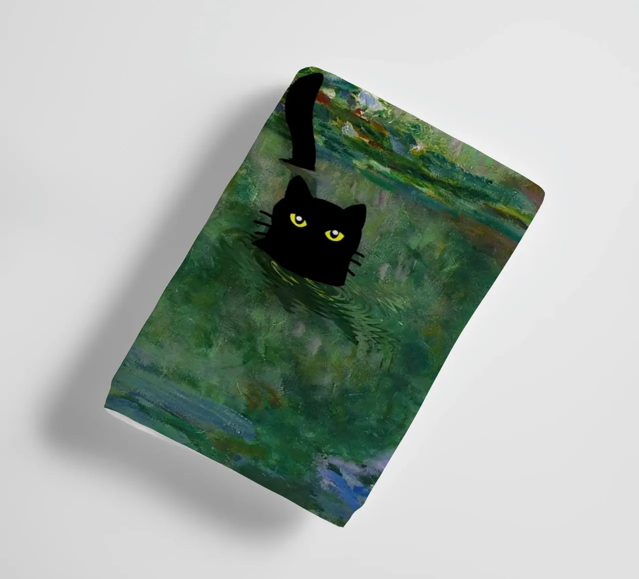 chat noir parmi les nénuphars claude monet serviette de bain de belong shop