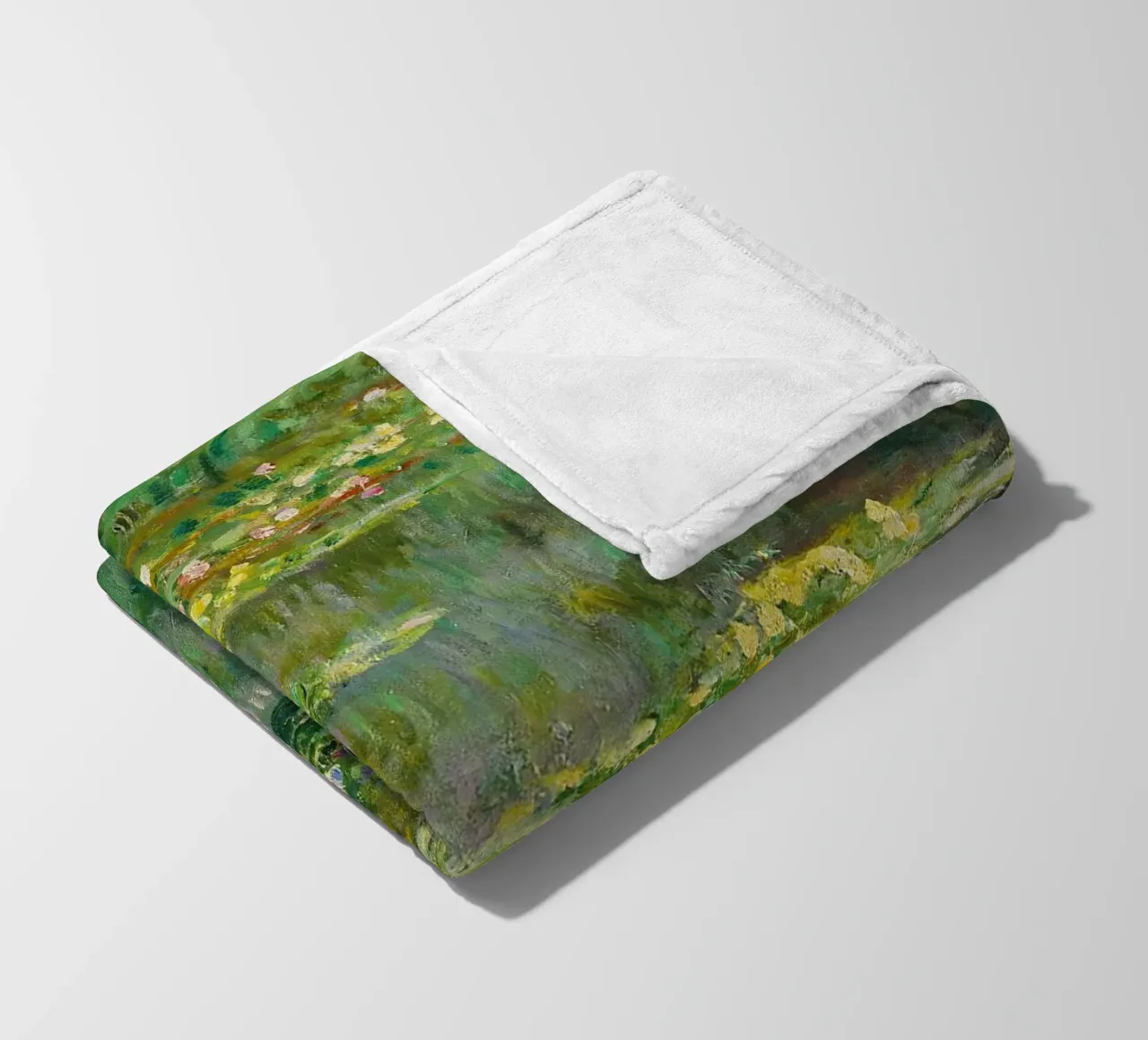 gatto nero tra le ninfee claude monet coperta in pile da belong shop