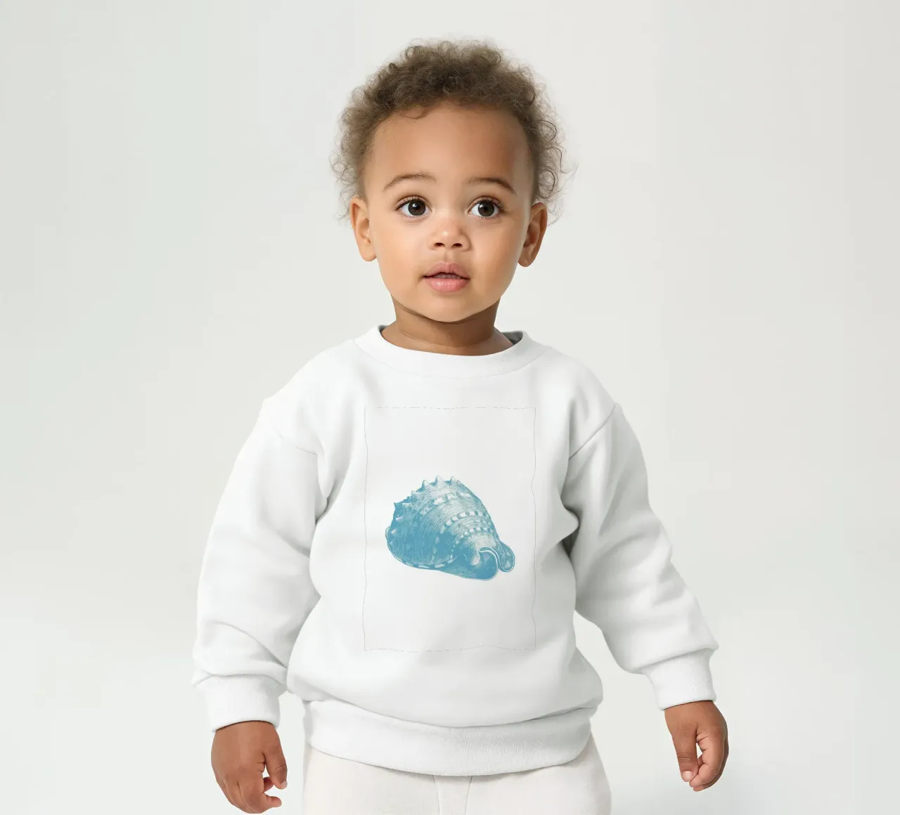 Triton Shell Etching - Impresión de la vida marina costera sudadera de bebé de NorwesClub
