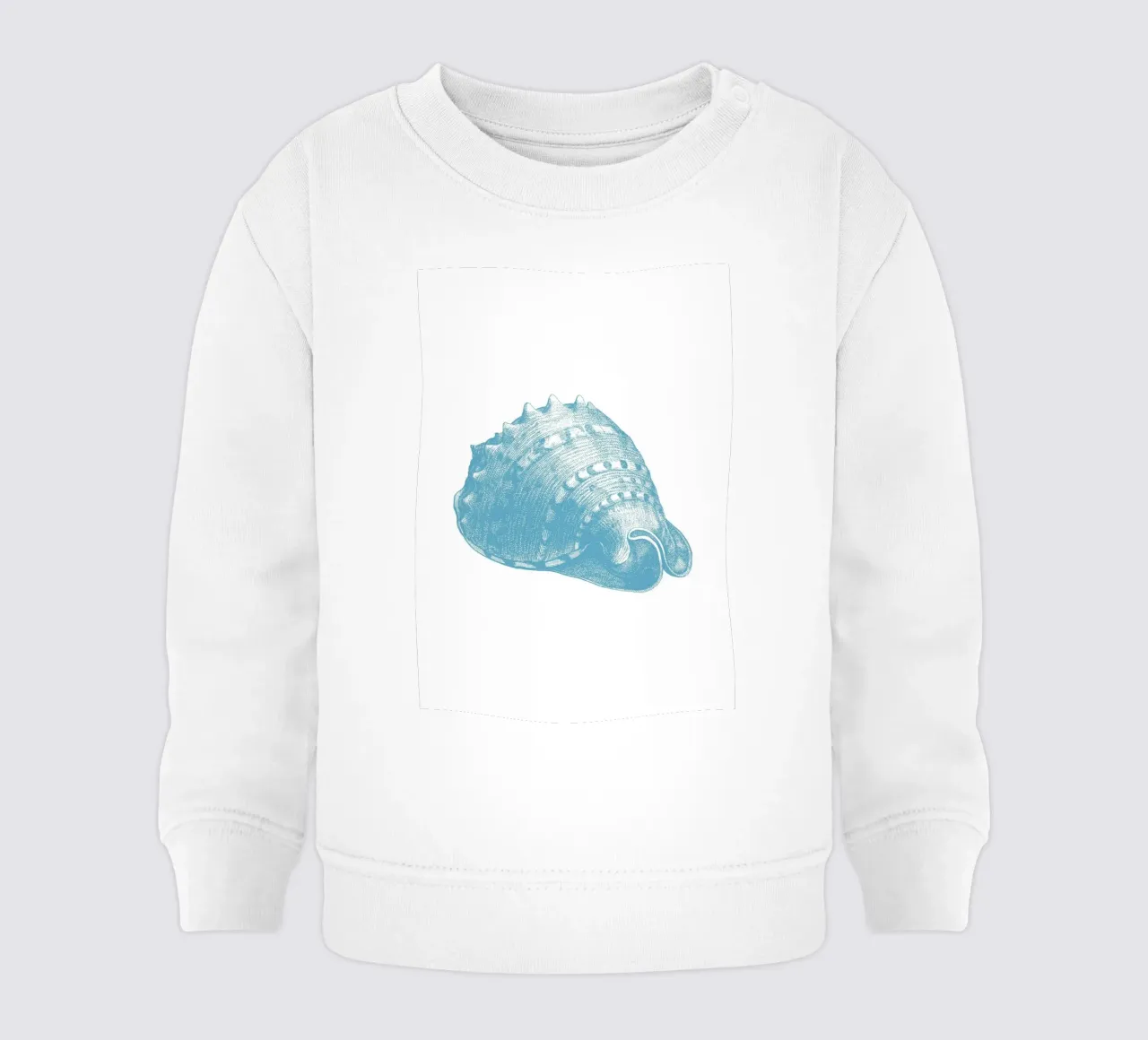 Triton Shell Etching - Impresión de la vida marina costera sudadera de bebé de NorwesClub
