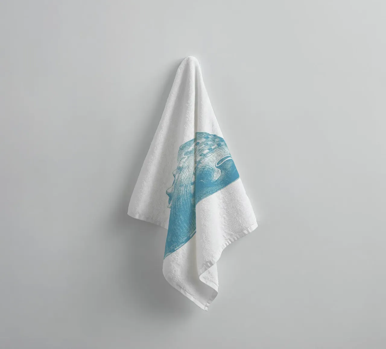 Triton Schelp Ets - Kustzeedieren Print badhanddoek van NorwesClub