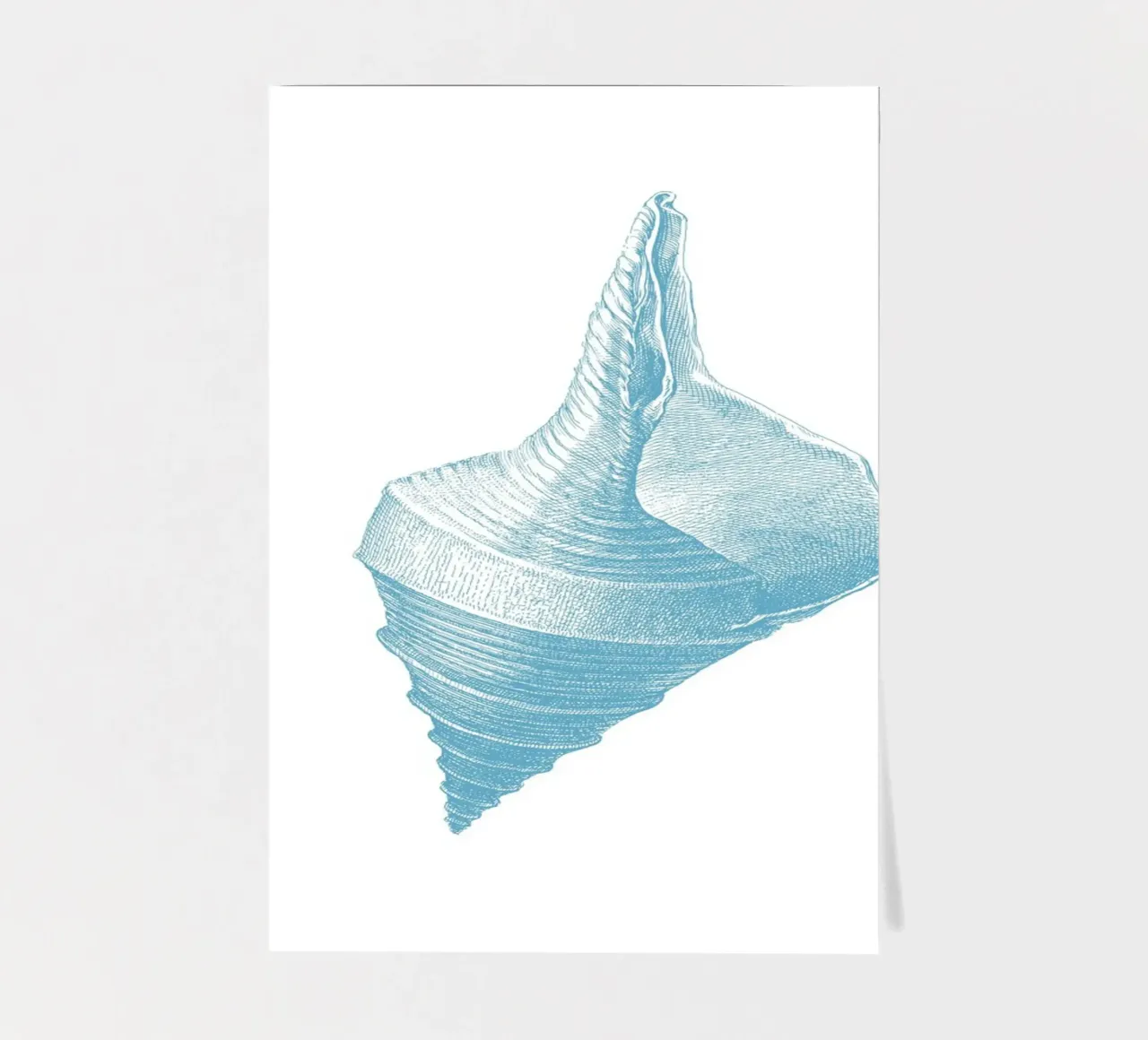Elegante Muschelschale - Ozean Blau Ätzen Marine Kunst Stickerbogen von NorwesClub