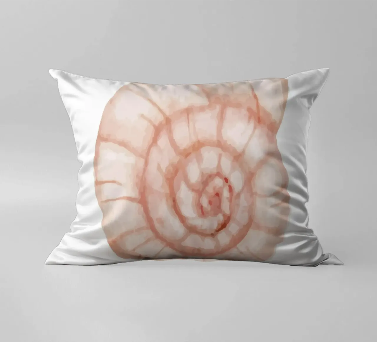 Conchiglia a spirale di colore bianco - Nautilus art. acquerello costiero cuscino da NorwesClub