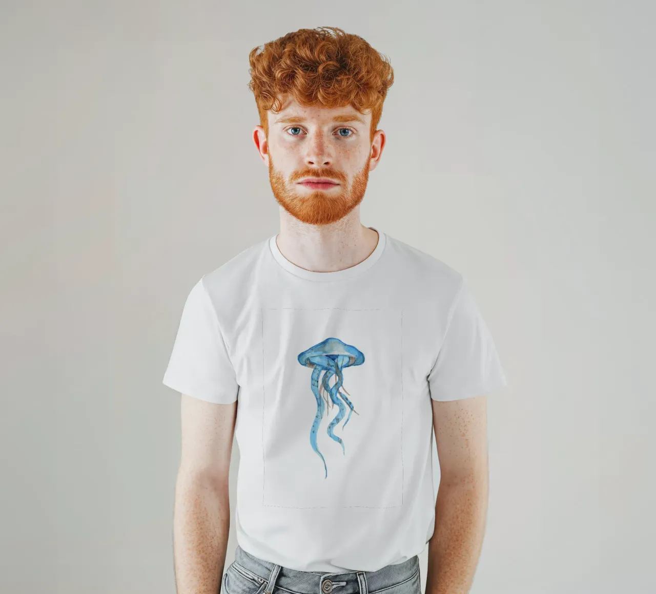 Flusso di meduse azzurre - Acquerello sulla vita marina t-shirt da NorwesClub