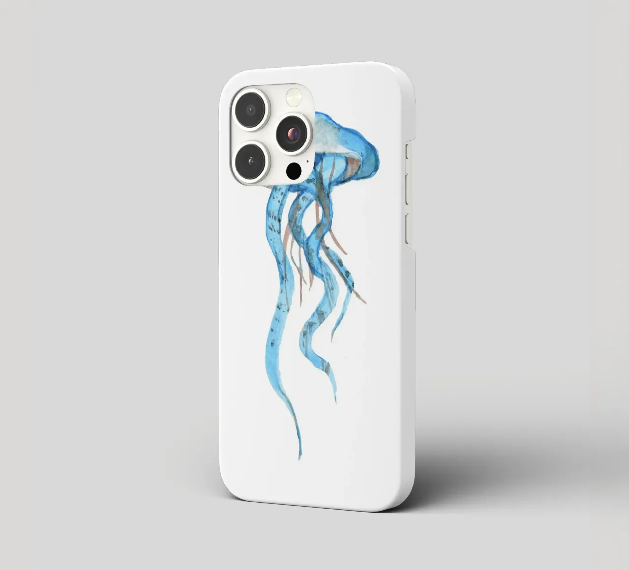 Azure Jellyfish Flow - Watercolor Marine Life Art iphone case by NorwesClub