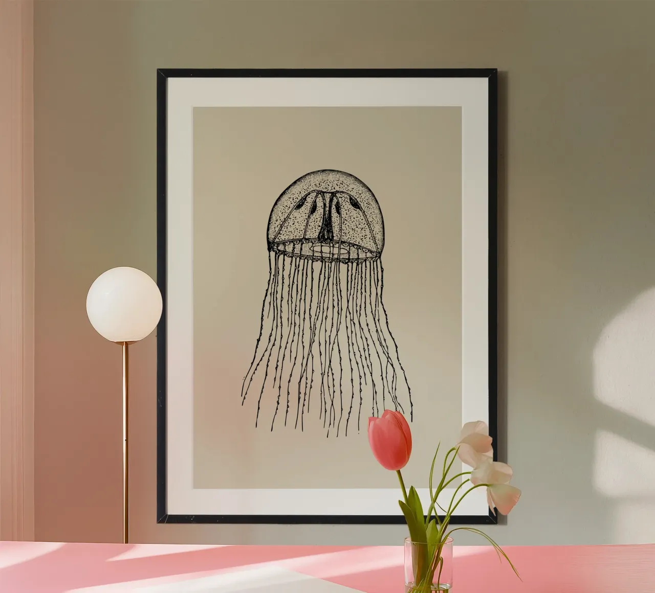 Anatomia della medusa d'epoca - Acquaforte sulla vita marina poster da NorwesClub