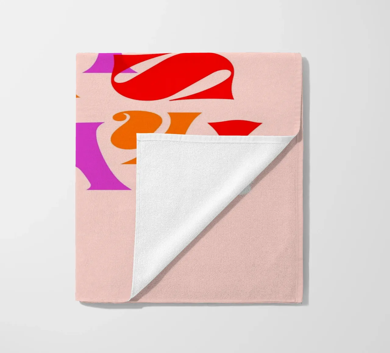 BORN THIS WAY • Retro Pride Typography Art in Pink and Red beach towel by Dominique Vari Words