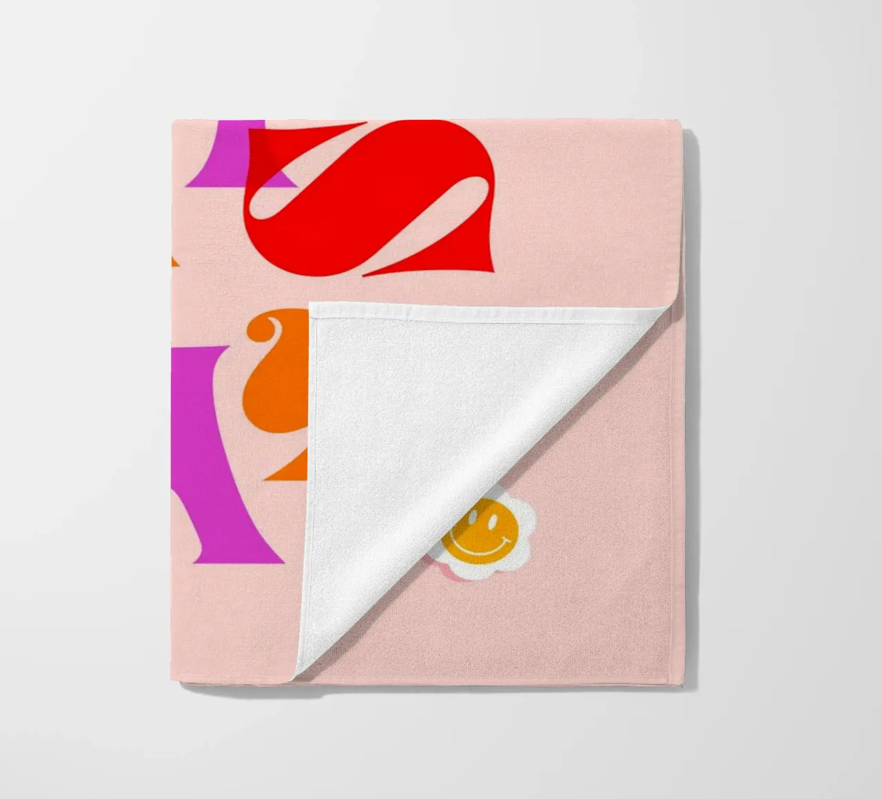 BORN THIS WAY • Retro Pride Typography Art in Pink and Red beach towel by Dominique Vari Words