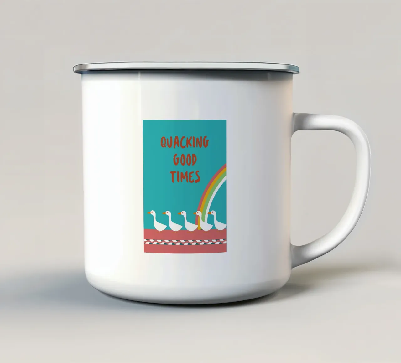 Duck Quotes tazza in smalto da LOOK DIFFERENT
