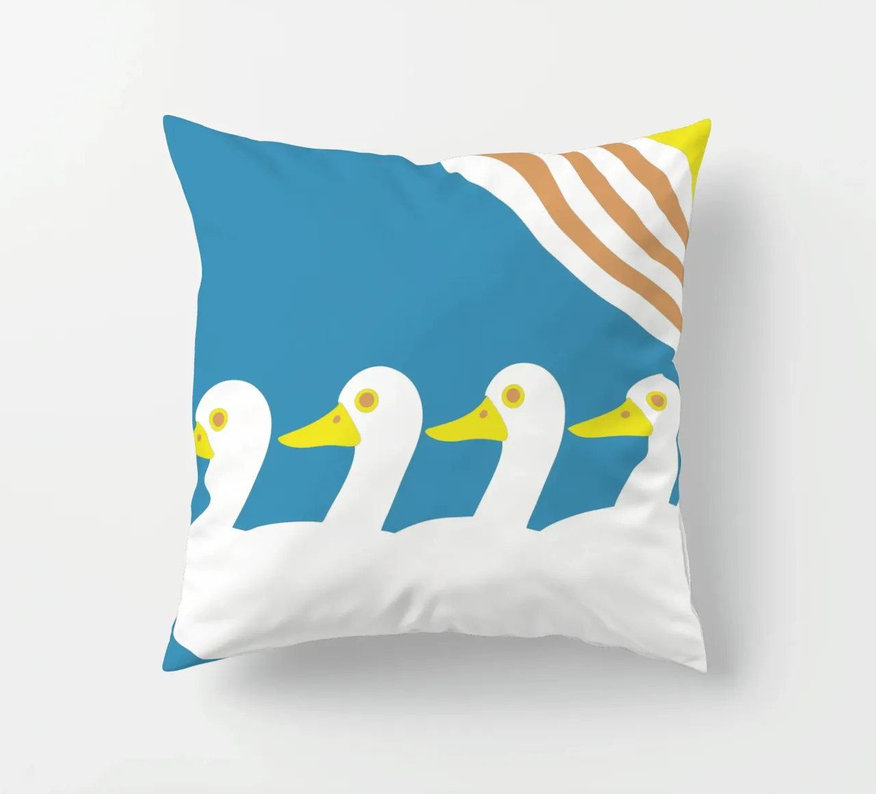 Swimming Duck decorative cushion by LOOK DIFFERENT