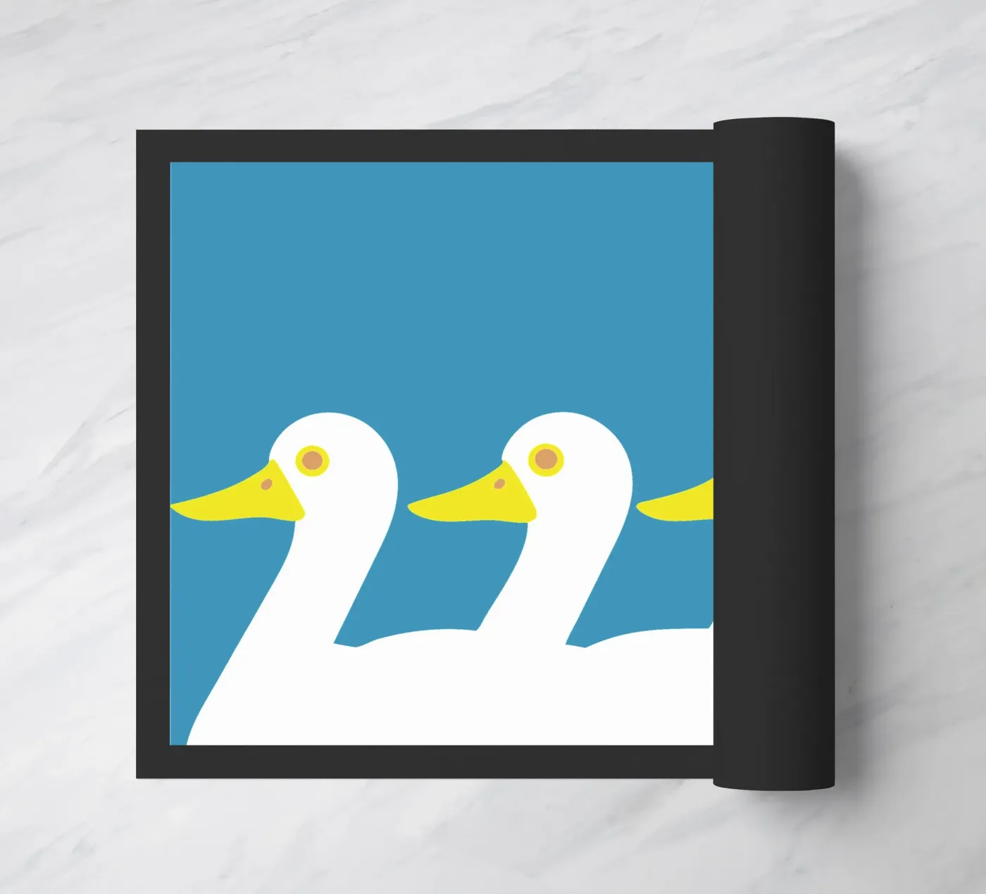 Zwemmende Eend deurmat van LOOK DIFFERENT