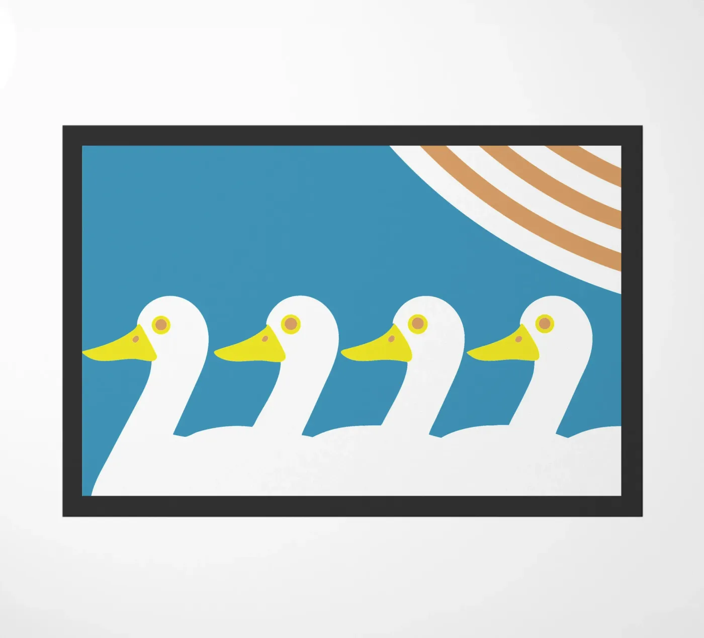 Zwemmende Eend deurmat van LOOK DIFFERENT