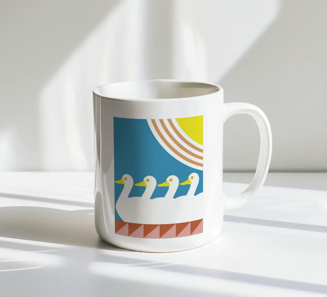Swimming Duck ceramic mug by LOOK DIFFERENT