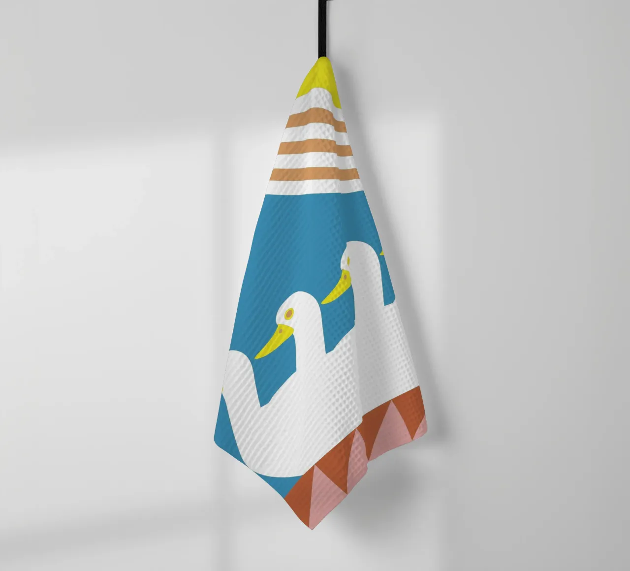Swimming Duck tea towel by LOOK DIFFERENT