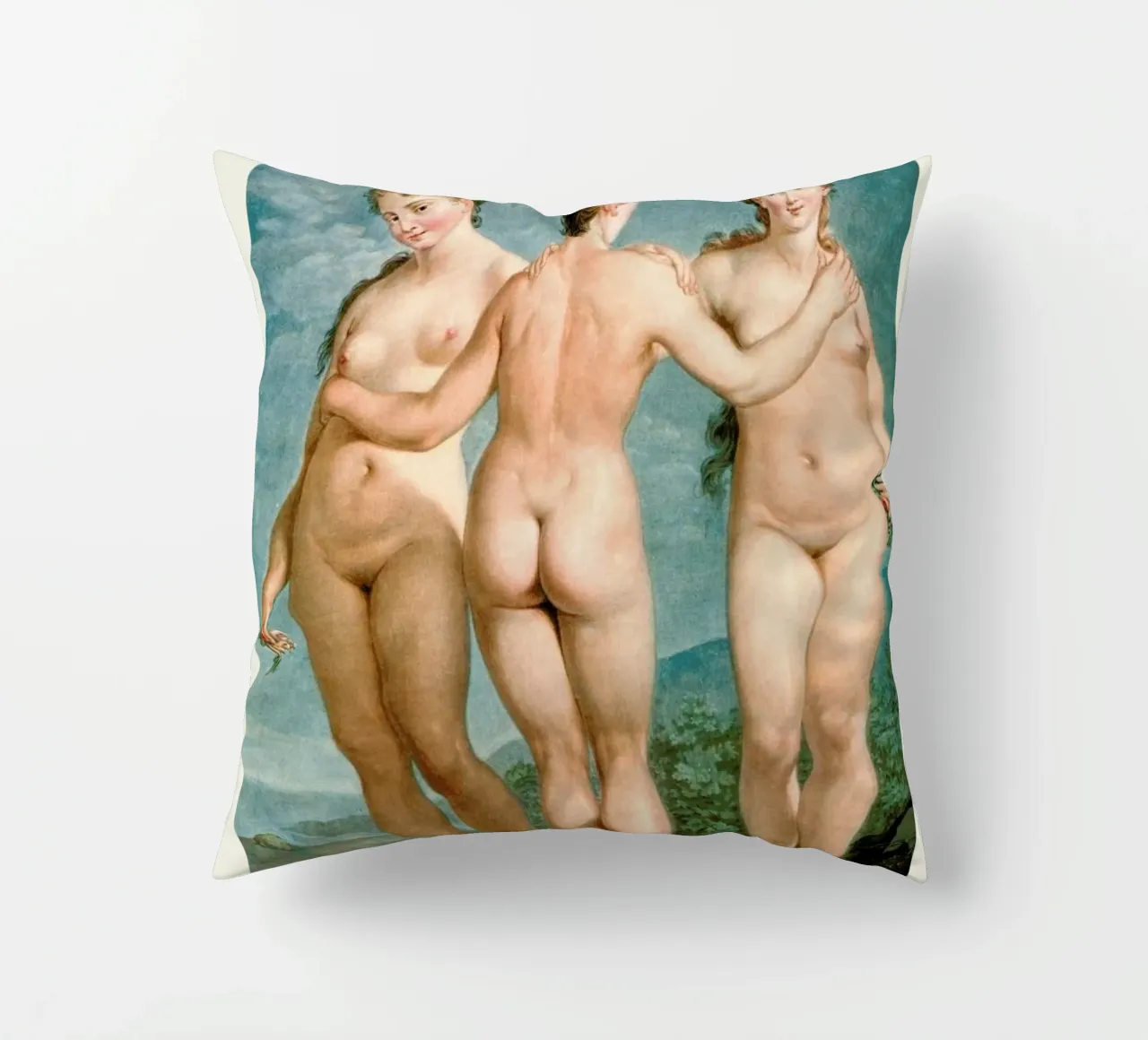 Janinet - The Three Graces cuscino da Vintage by JUNIQE