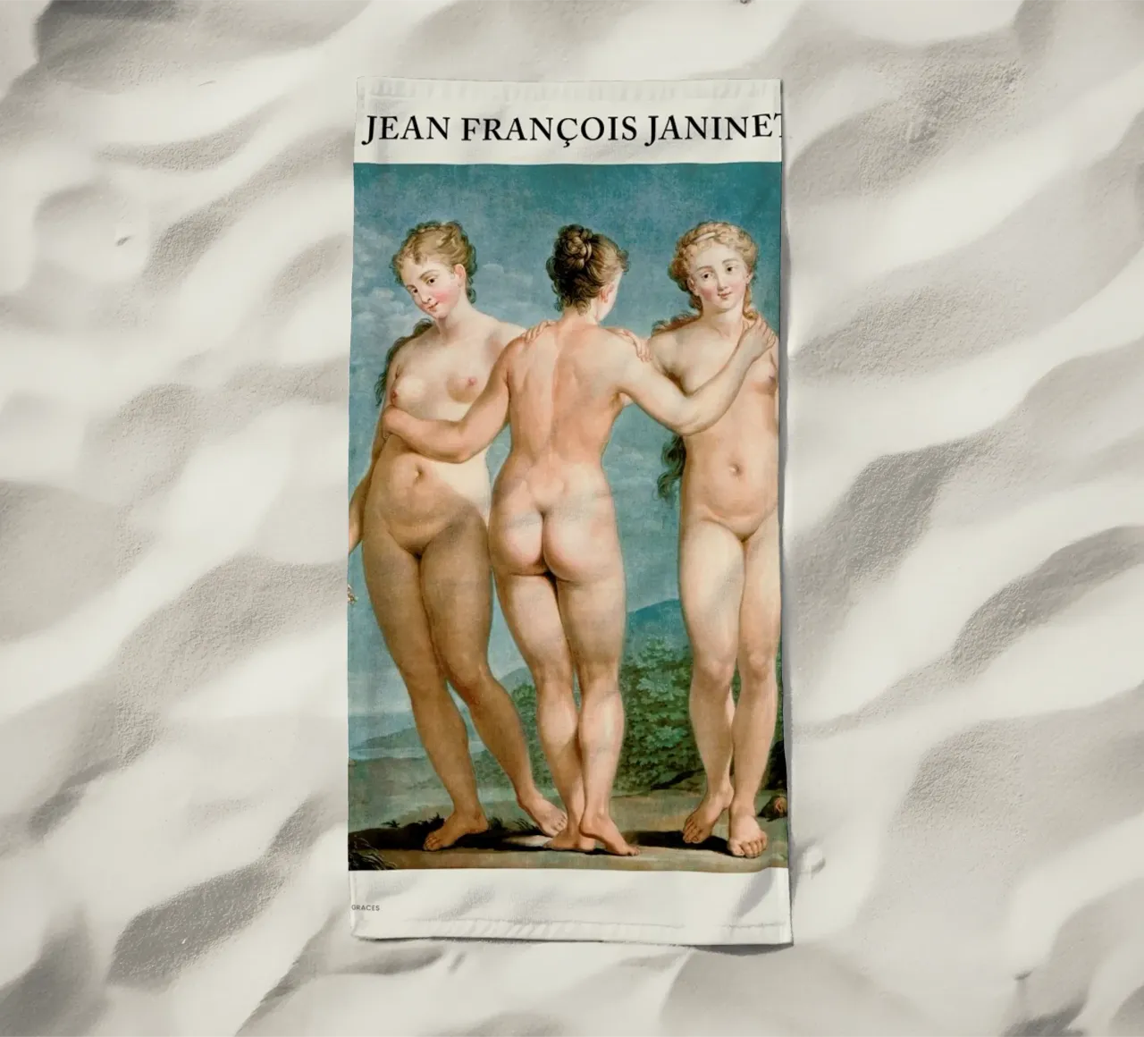 Janinet - The Three Graces telo mare da Vintage by JUNIQE