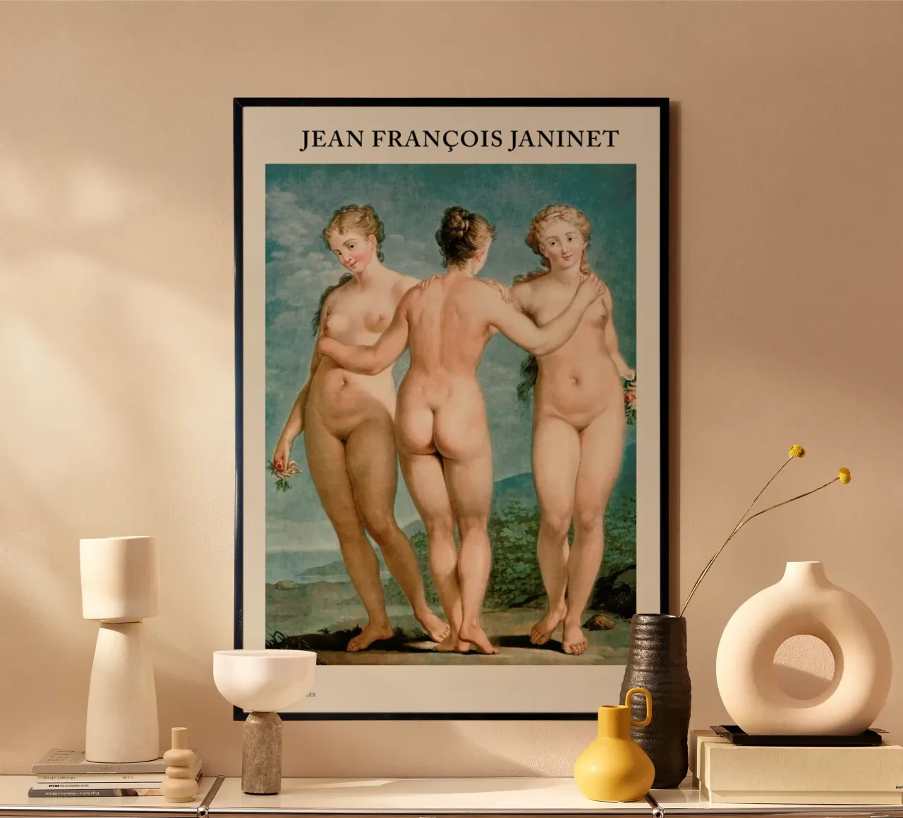 Janinet - The Three Graces carta hahnemühle da Vintage by JUNIQE